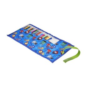 School Case with Accessories The Avengers Blue (22 pcs) by The Avengers, Pencil cases - Ref: S0732399, Price: 10,47 €, Discou...