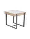 Tavolo aggiuntivo Home ESPRIT Bianco Grigio Naturale Metallo 50 x 50 x 50 cm da Home ESPRIT, Tavoli - Ref: S3054117, Precio: ...