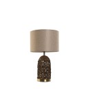 Desk lamp Home ESPRIT Brown Beige Golden 50 W 220 V 33 x 33 x 56 cm | Tienda24 Tienda24.eu