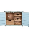 Bottle rack Home ESPRIT Turquoise Metal MDF Wood 77 x 37 x 64 cm | Tienda24 Tienda24.eu