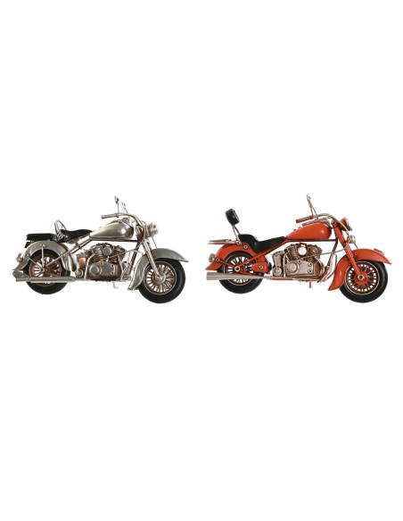 Decorative Figure Home ESPRIT Motorbike Grey Orange Vintage 27 x 11 x 15 cm (2 Units) | Tienda24 Tienda24.eu