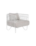 Poltrona Home ESPRIT Branco Metal 76 x 66 x 65 cm | Tienda24 Tienda24.eu