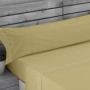 Jeu de draps Alexandra House Living Ocre Lit 1 persone 3 Pièces de Alexandra House Living, Draps et taies d'oreiller - Réf : ...