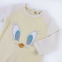 Barboteuse à Manches Longues pour Bébé Looney Tunes Gris Jaune de Looney Tunes, Lingerie de nuit et peignoirs - Réf : S073377...