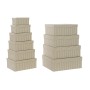 Set de Cajas Organizadoras Apilables DKD Home Decor Blanco