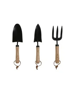 Kit di attrezzi per il giardinaggio Home ESPRIT 3 Pezzi Marrone Nero Acciaio da Home ESPRIT, Set di utensili - Ref: S3054491,...