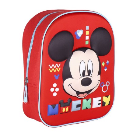 School Bag Mickey Mouse Red (25 x 31 x 10 cm) by Mickey Mouse, Children's Backpacks - Ref: S0734712, Price: 10,51 €, Discount: %