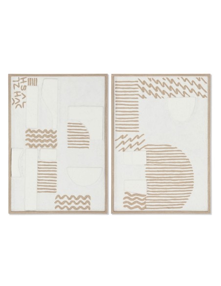 Cuadro Home ESPRIT Abstracto Urbano 50 x 3 x 70 cm (2 Unidades) | Tienda24 Tienda24.eu