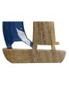 Statua Decorativa Home ESPRIT Azzurro Naturale Mediterraneo 17 x 2,5 x 25 cm da Home ESPRIT, Soprammobili - Ref: S3054604, Pr...