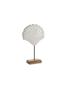 Statua Decorativa Home ESPRIT Bianco Naturale Conchiglia Mediterraneo 17 x 5 x 29 cm da Home ESPRIT, Soprammobili - Ref: S305...