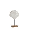 Figura Decorativa Home ESPRIT Blanco Natural Concha Mediterráneo 17 x 5 x 29 cm | Tienda24 Tienda24.eu