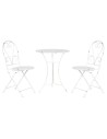 Conjunto de Mesa con 2 Sillas Home ESPRIT Blanco 60 x 60 x 70 cm | Tienda24 Tienda24.eu