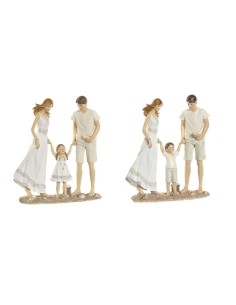 Statua Decorativa Home ESPRIT Bianco Beige Mediterraneo 20,5 x 6,5 x 24,5 cm (2 Unità) da Home ESPRIT, Soprammobili - Ref: S3...