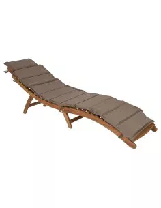 Marbueno Chaise Longue Pliante Acier Avec Coussin Jardin et Piscine 190X58X27 cm Vert 10002 | Tienda24 Tienda24.eu