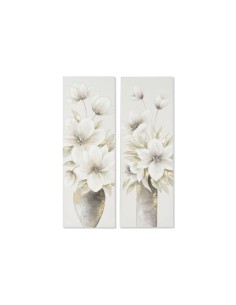 Painting DKD Home Decor Canvas 100 x 3,8 x 100 cm Trees Cottage (2 Units) | Tienda24 Tienda24.eu