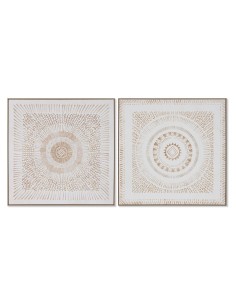 Quadro Home ESPRIT Mandala Scandinavo 100 x 4 x 100 cm (2 Unità) da Home ESPRIT, Stampe e quadri su tela - Ref: S3054764, Pre...