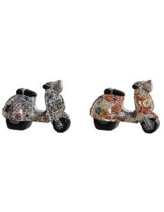 Statua Decorativa Home ESPRIT Multicolore Mediterraneo scooter 14 x 8 x 11 cm (2 Unità) da Home ESPRIT, Soprammobili - Ref: S...