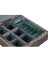 Caja-Joyero DKD Home Decor Plateado Azul cielo Madera Aluminio 18 x 18 x 6 cm | Tienda24 Tienda24.eu