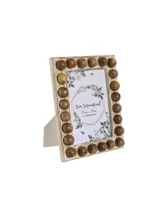 Photo frame Home White Brown MDF Wood 40 x 13,5 x 1,7 cm (6 Units) | Tienda24 Tienda24.eu