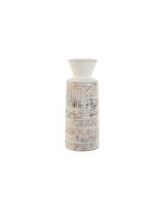 Vase Alexandra House Living Ecru Ceramic Stripes 27 x 29 x 47 cm | Tienda24 Tienda24.eu