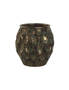 Vaso Home ESPRIT Dorato Metallo Vintage 28 x 28 x 28 cm da Home ESPRIT, Cachepot - Ref: S3054976, Precio: 31,52 €, Descuento: %