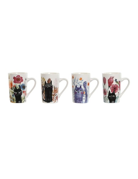 Tazza Mug Home ESPRIT Multicolore Porcellana Gatto (4 Unità) da Home ESPRIT, Tazze - Ref: S3055032, Precio: 15,10 €, Descuent...