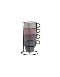 Tasse Bidasoa Zigzag Multicouleur Céramique 2 Pièces 330 ml | Tienda24 Tienda24.eu