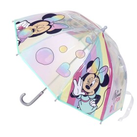 Umbrella Minnie Mouse Ø 71 cm Turquoise by Minnie Mouse, Stick Umbrellas - Ref: S0736732, Price: 7,93 €, Discount: %