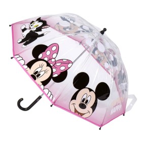 Umbrella Minnie Mouse Ø 71 cm Pink PoE 45 cm by Minnie Mouse, Stick Umbrellas - Ref: S0736735, Price: 7,93 €, Discount: %