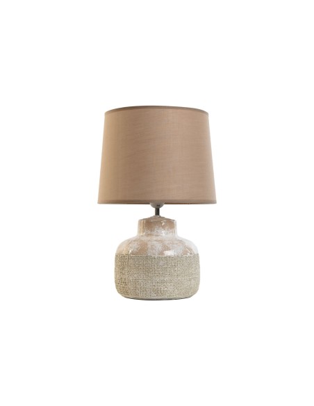 Desk lamp Home ESPRIT Brown Beige Stoneware 50 W 220 V 30 x 30 x 44 cm | Tienda24 Tienda24.eu