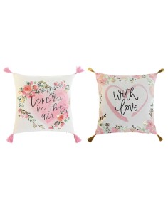 Cojín Home ESPRIT Romántico 45 x 5 x 45 cm (2 Unidades) de Home ESPRIT, Cojines - Ref: S3055187, Precio: 20,15 €, Descuento: %