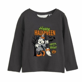 Camiseta de Manga Larga Infantil Minnie Mouse Halloween Gris oscuro de Minnie Mouse, Camisetas de manga larga - Ref: S0737234...