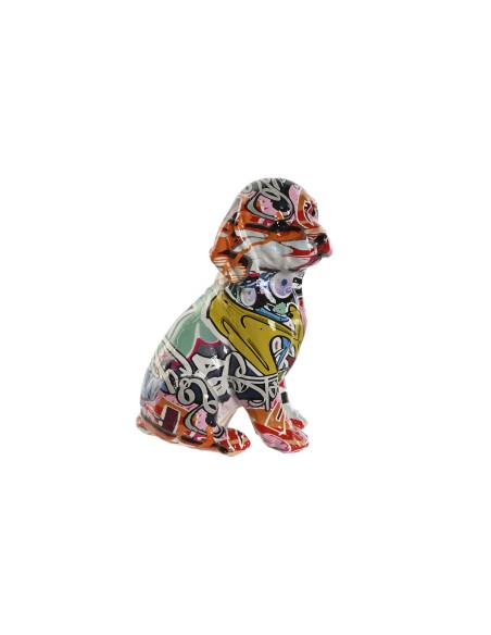 Figura Decorativa Home ESPRIT Multicolor Cão 13,5 x 9,5 x 19,5 cm | Tienda24 Tienda24.eu