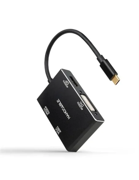 Hub USB-C NANOCABLE 10.16.4307 Noir (1 Unités) | Tienda24 Tienda24.eu