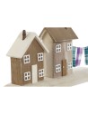 Decorative Figure Home ESPRIT Blue Red Multicolour Houses 25,5 x 9 x 13,5 cm (2 Units) | Tienda24 Tienda24.eu