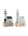 Decorative Figure Home ESPRIT Blue Navy Blue 17 x 8,5 x 30 cm (2 Units) | Tienda24 Tienda24.eu