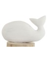 Figurine Décorative Home ESPRIT Blanc Naturel Baleine méditerranéen 17 x 10 x 28 cm | Tienda24 Tienda24.eu