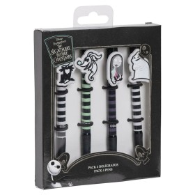 Set of Biros The Nightmare Before Christmas 4 Pieces Black by The Nightmare Before Christmas, Stick Ballpoint Pens - Ref: S07...