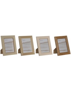 Photo frame Crystal Wood Brown Bronze Plastic (16,5 x 2 x 21 cm) (6 Units) | Tienda24 Tienda24.eu