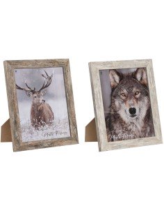 Cadre photo DKD Home Decor Luxury 46,5 x 2 x 40 cm Verre Argenté Doré polystyrène Traditionnel (2 Unités) | Tienda24 Tienda24.eu