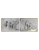 Painting Home ESPRIT Elephant Colonial 100 x 4 x 75 cm (2 Units) | Tienda24 Tienda24.eu