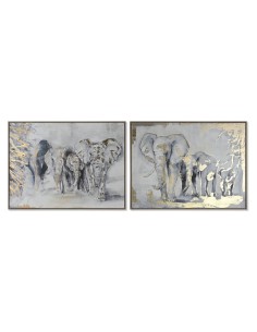 Cadre DKD Home Decor Lines Abstrait Moderne 35 x 3 x 45 cm (4 Unités) | Tienda24 Tienda24.eu