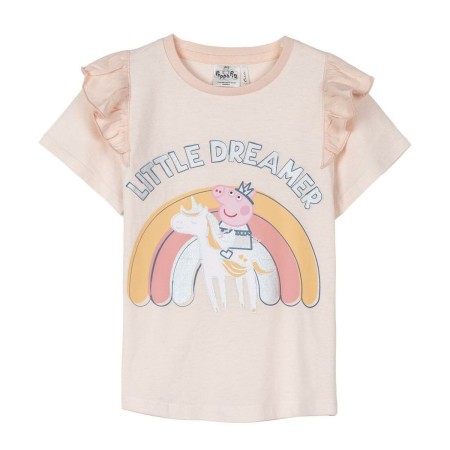 Camisola de Manga Curta Infantil Peppa Pig Rosa Claro de Peppa Pig, Camisolas de manga curta - Ref: S0738654, Preço: 10,73 €,...