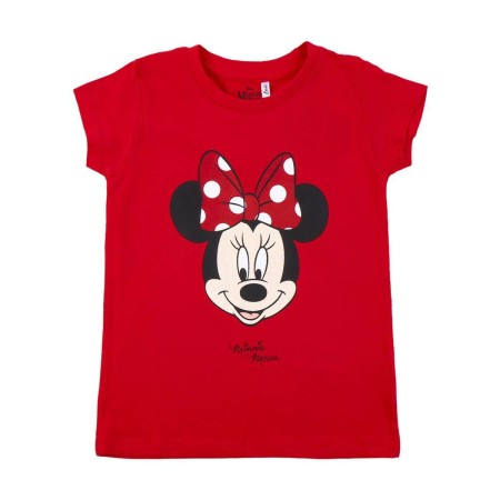 T shirt à manches courtes Enfant Minnie Mouse Rouge de Minnie Mouse, T-shirts - Réf : S0738655, Prix : 7,50 €, Remise : %