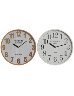 Orologio da Parete Home ESPRIT Bianco Cristallo Legno MDF 32 x 4,5 x 32 cm (2 Unità) da Home ESPRIT, Orologi da parete - Ref:...