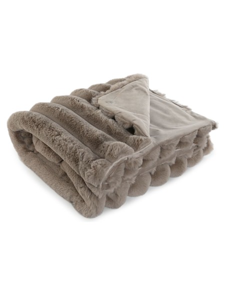 Blanket Home ESPRIT Beige 130 x 170 cm | Tienda24 Tienda24.eu