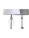 Desk lamp Home ESPRIT White Grey Metal Crystal 20 x 20 x 37 cm (2 Units) | Tienda24 Tienda24.eu