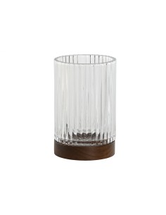 Vasos Home ESPRIT Marrón Cristal Acacia 7,5 x 7,5 x 11,5 cm de Home ESPRIT, Soportes y dispensadores - Ref: S3055672, Precio:...