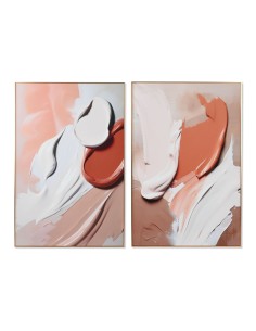 Pintura Home ESPRIT Abstrato Moderno 103 x 4,5 x 143 cm (2 Unidades) | Tienda24 Tienda24.eu