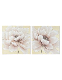 Quadro Home ESPRIT Shabby Chic Papavero 80 x 3 x 80 cm (2 Unità) da Home ESPRIT, Stampe e quadri su tela - Ref: S3055696, Pre...